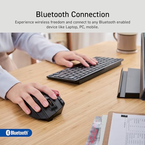 ELECOM Trackball Mouse Wireless, Ergonomic Mouse, 3 Device Connection, Wired (USB), Bluetooth, Track Ball Mouse, Thumb Control, Compatible for PC, Laptop, Mac, Windows, macOS, EX-G Pro (M-XPT1MRXBK) - Image 4