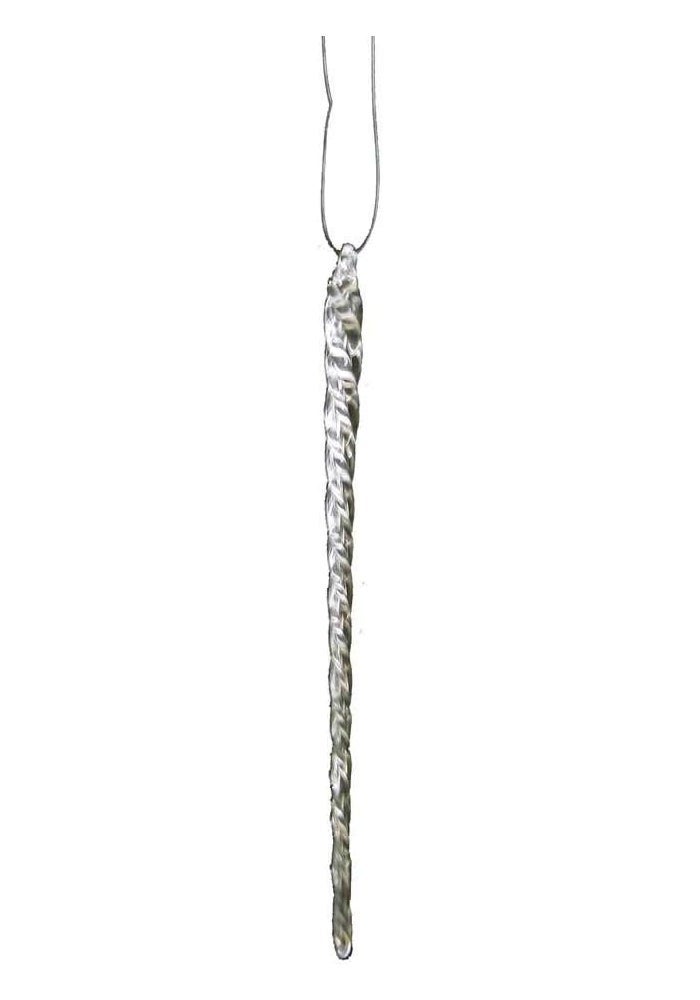 Kurt Adler Glass Icicle Christmas Ornaments Set of 12 - Image 1