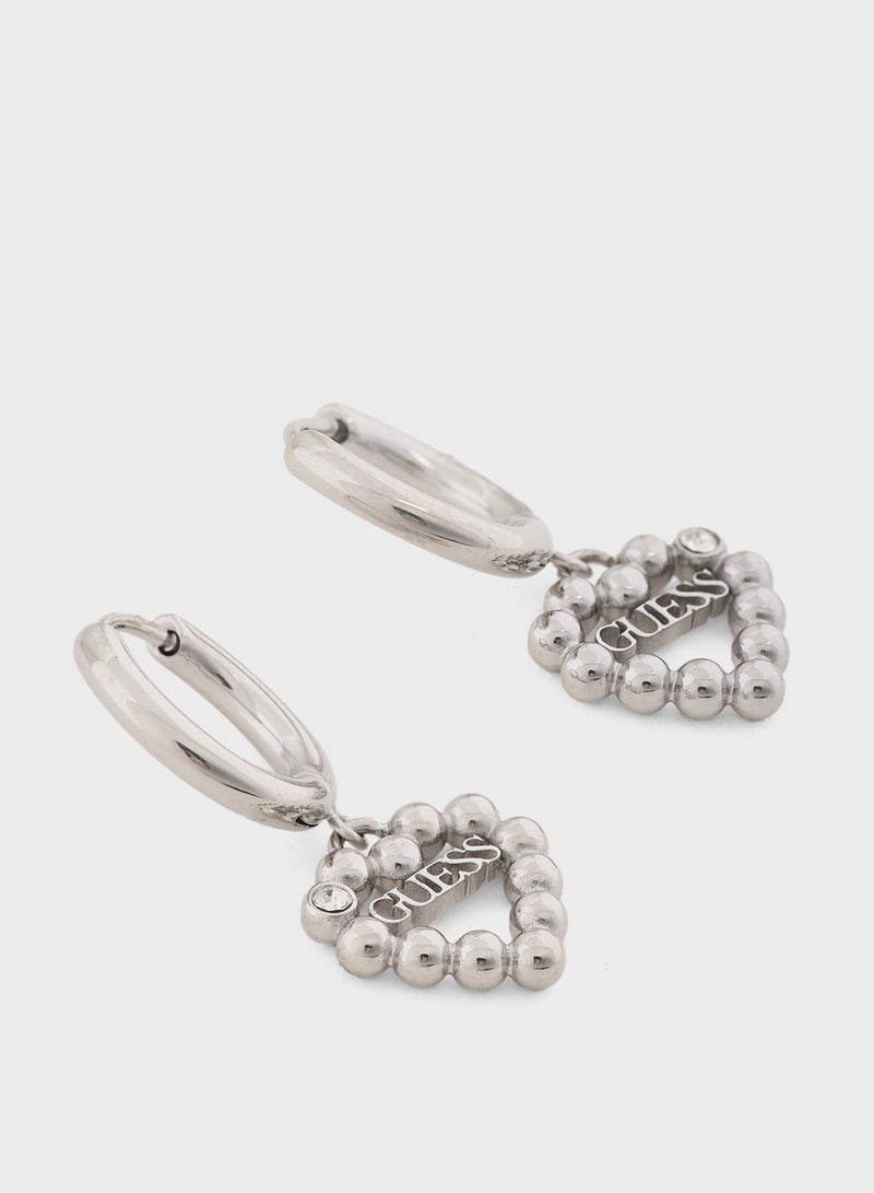 GUESS LADY ER 25MM HEART FRAME HUGS  - Image 2
