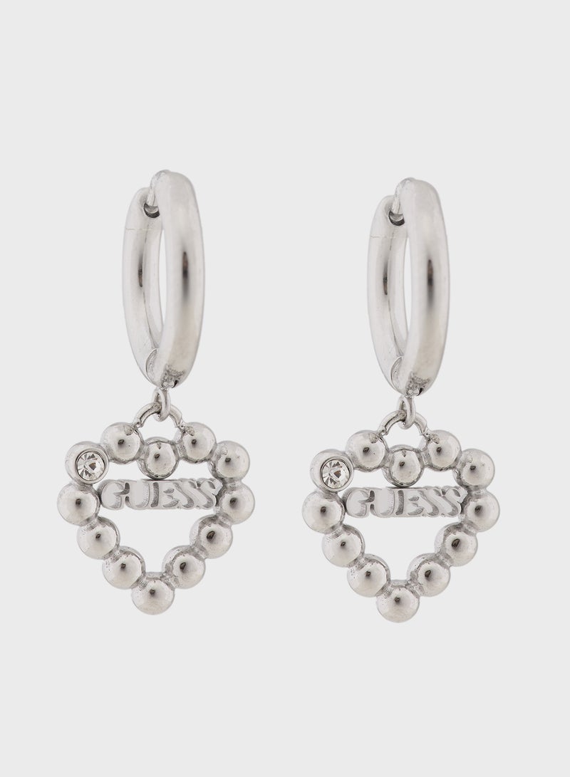 GUESS LADY ER 25MM HEART FRAME HUGS  - Image 1