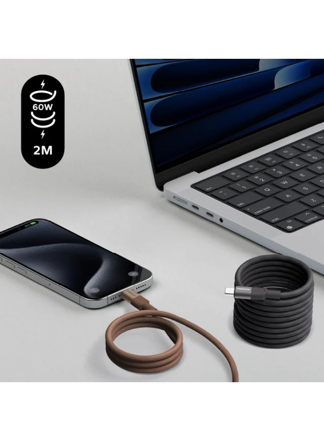 MOMAX Mag.Link Magnetic USB-C to USB-C Cable 60W 2m - Image 3