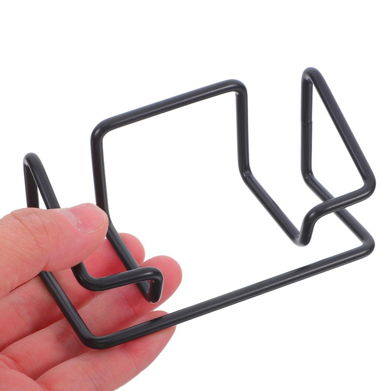 Metal Business Card Holder Stand 2 Pcs Wrought Iron Desk Organizer for Office Home - Image 4