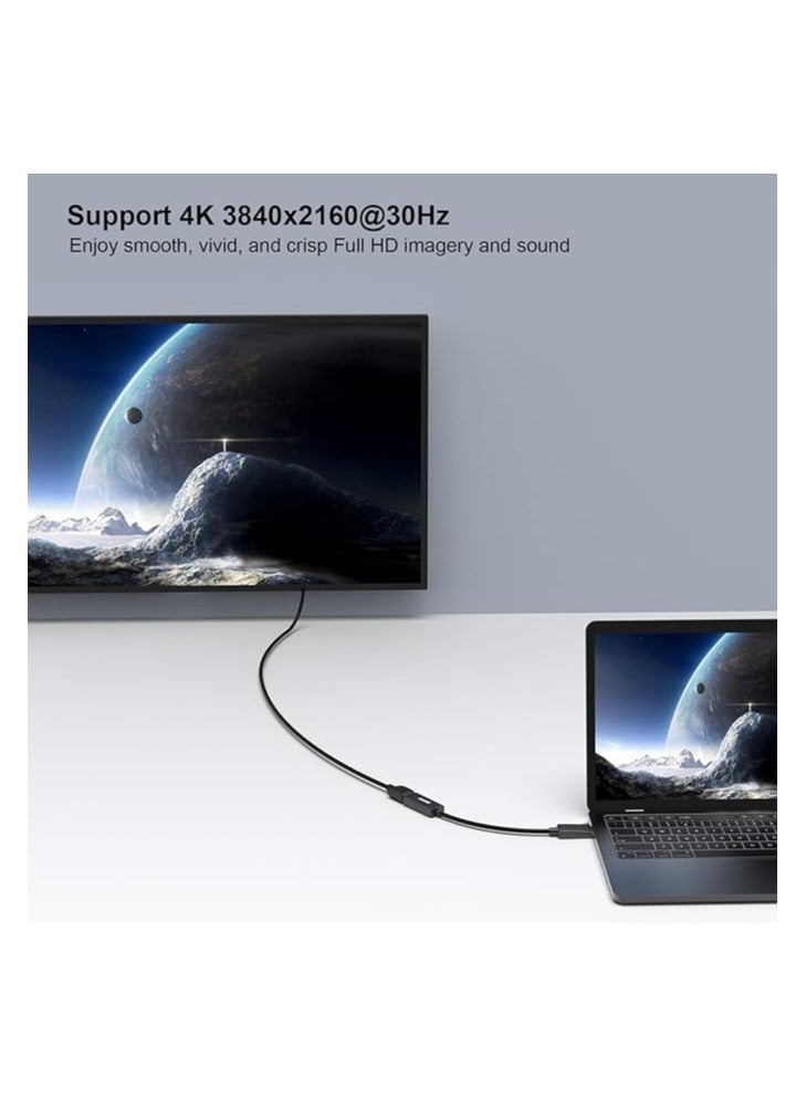 Benfei محول BENFEI DisplayPort 4K إلى HDMI، أحادي الاتجاه DP 1.2 من الكمبيوتر إلى شاشة HDMI 1.4، محول DisplayPort إلى HDMI مطلي بالذهب (ذكر إلى أنثى) متوافق مع Lenovo وDell وHP وغيرها من الأجهزة السلبية - Image 5