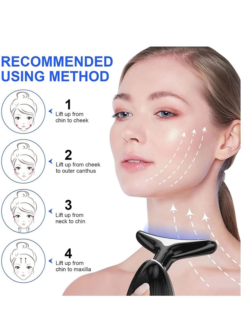 Scrolls Facial Neck Lifting Machine Sonic Face Massager Beauty Device,Wrinkles Remover Skin Rejuvenation Anti-aging Rechargeable 3 Modes, Black  - Image 5