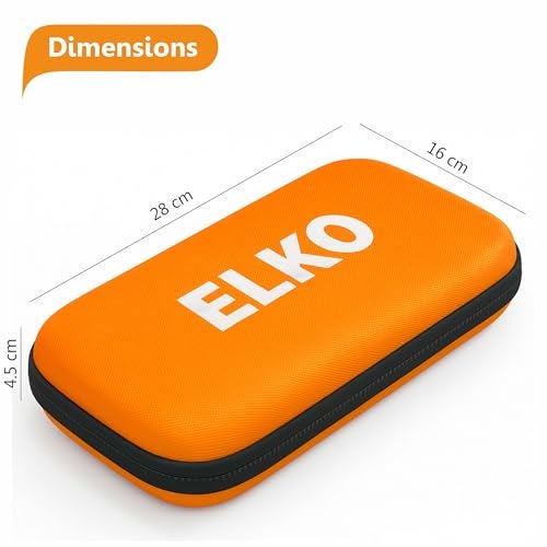 ELKO EVA Stethoscope Case with Dual Mesh Pockets and Center Sleeve for Accessories | Compatible with All Stethoscopes (Orange) - Image 2