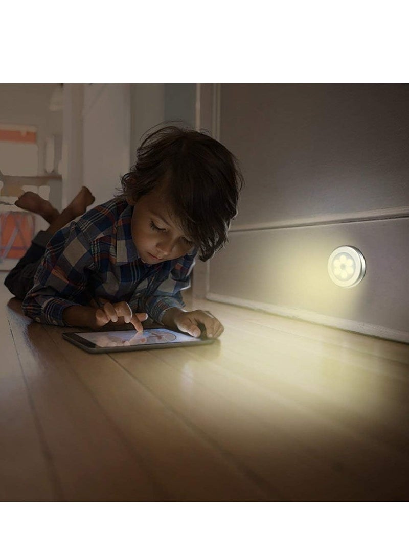 Lommyka 6pcs Under Cabinet LED Lights with Sensor Warm White, Sticky, Spotlights for Corridor, Bathroom, Bedroom, Kitchen  - Image 2