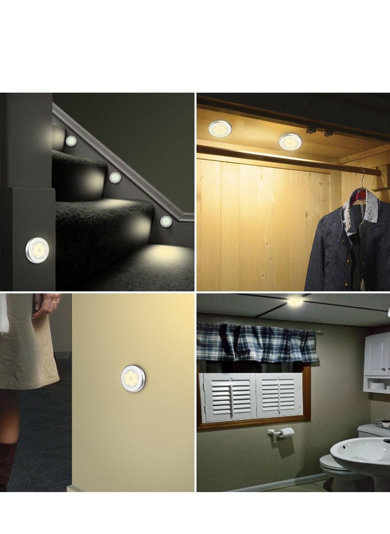 Lommyka 6pcs Under Cabinet LED Lights with Sensor Warm White, Sticky, Spotlights for Corridor, Bathroom, Bedroom, Kitchen  - Image 3
