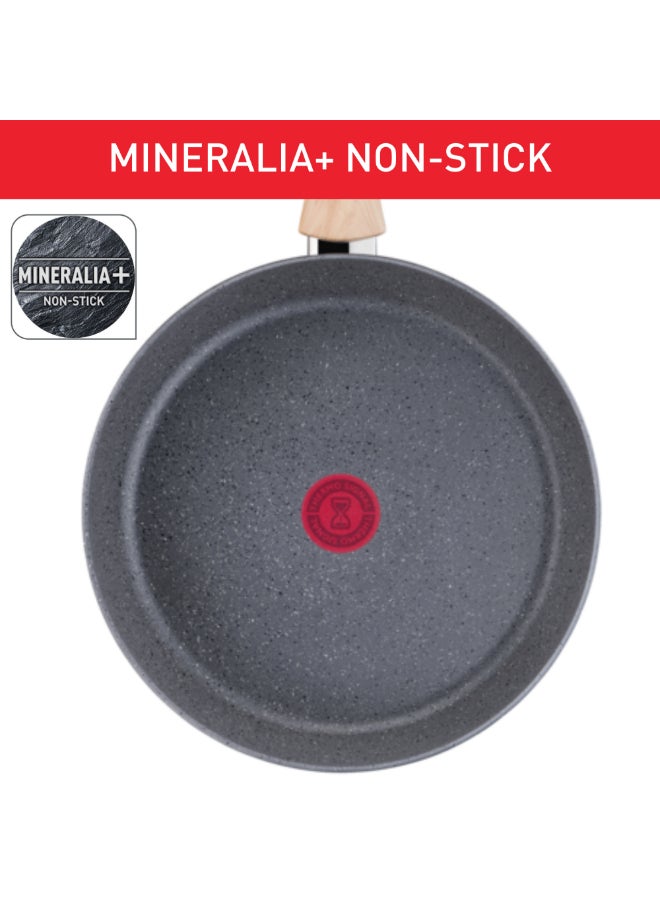 TEFAL Wok Pan | Natural Force 28cm Frying Pan |Easy cleaning |Mineralia+ non-stick coating |Natural minerals|Thermo-signal|Healthy cooking| Stir Fries |Safe| Made in France| 2 Years Warranty|G2661932 Grey - Image 4