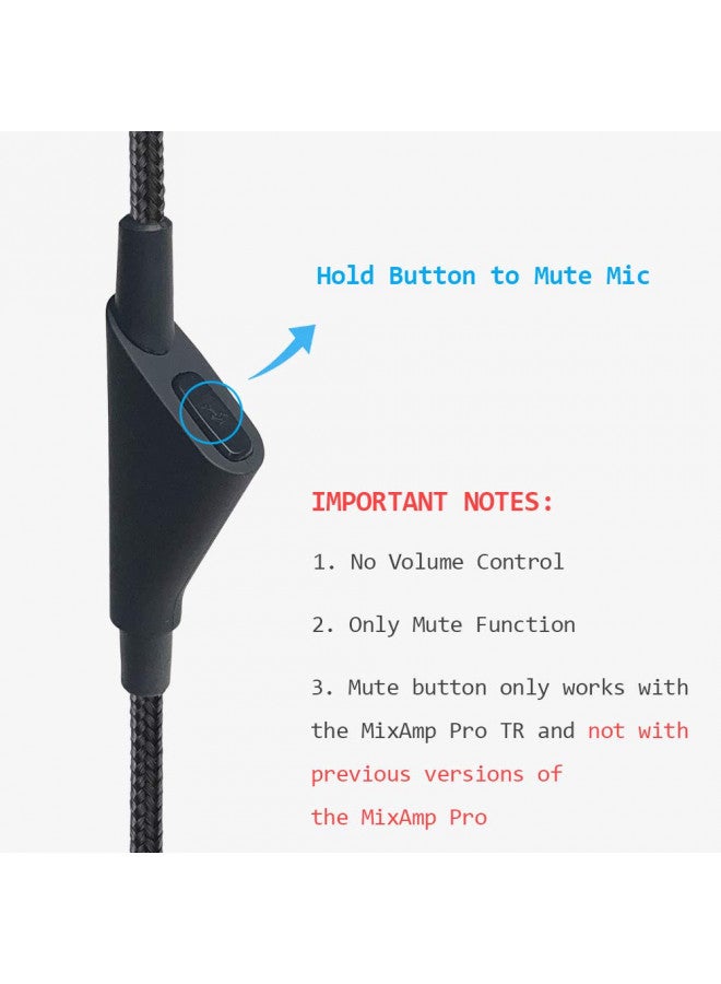 MJKOR Replacement for Astro A40TR Inline Mute Cable Cord,Mute Function Audio Gaming Wire Compatible with Astro A40 TR Headsets (2 Meter, Mute Function) - Image 1