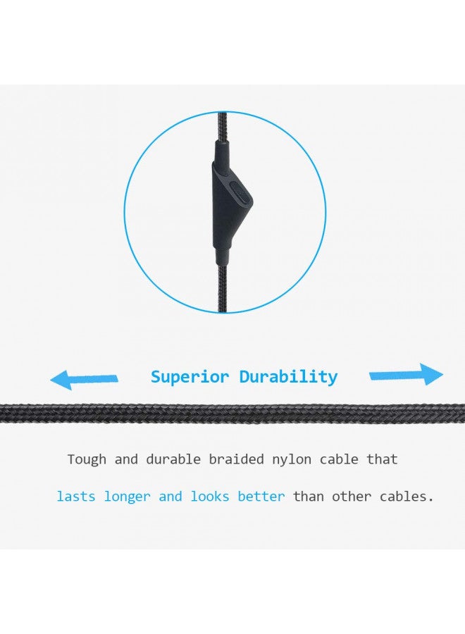 MJKOR Replacement for Astro A40TR Inline Mute Cable Cord,Mute Function Audio Gaming Wire Compatible with Astro A40 TR Headsets (2 Meter, Mute Function) - Image 3