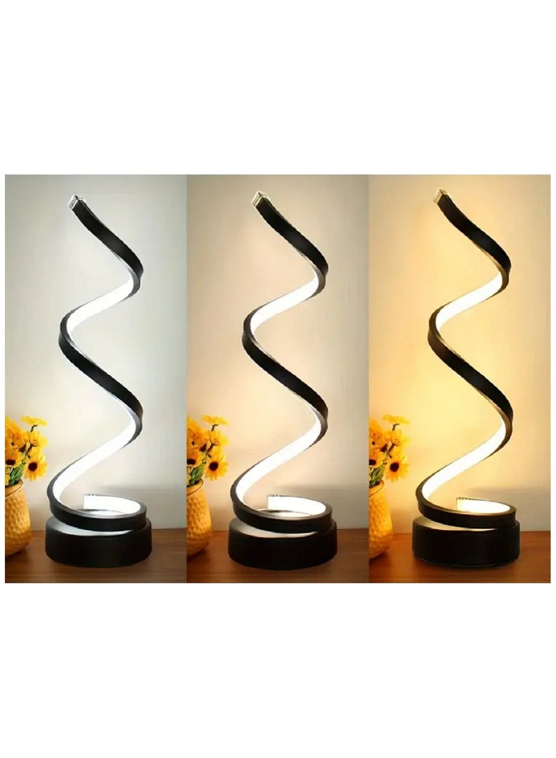 LED Table Lamp Modern Minimalist Dimmable Spiral Table Lamp 3 Color Bedside Lamp Desk Light for Bedroom Living Room Office Nightstand Bookshelf - Image 1