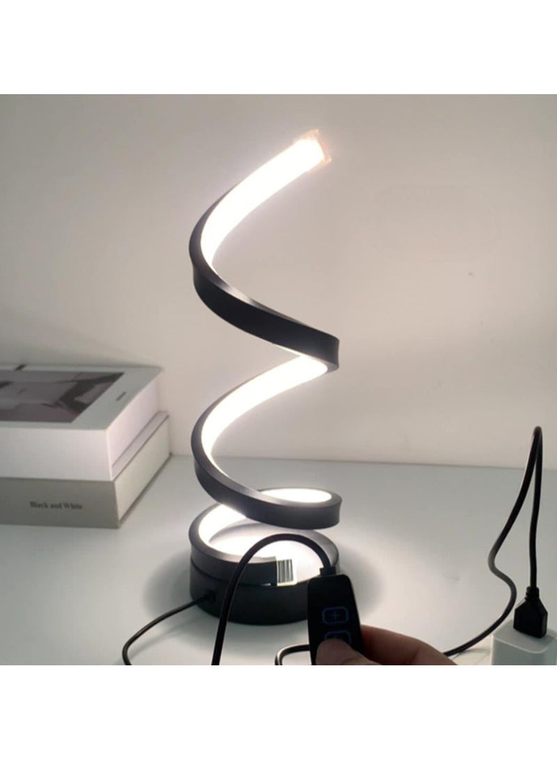 LED Table Lamp Modern Minimalist Dimmable Spiral Table Lamp 3 Color Bedside Lamp Desk Light for Bedroom Living Room Office Nightstand Bookshelf - Image 3