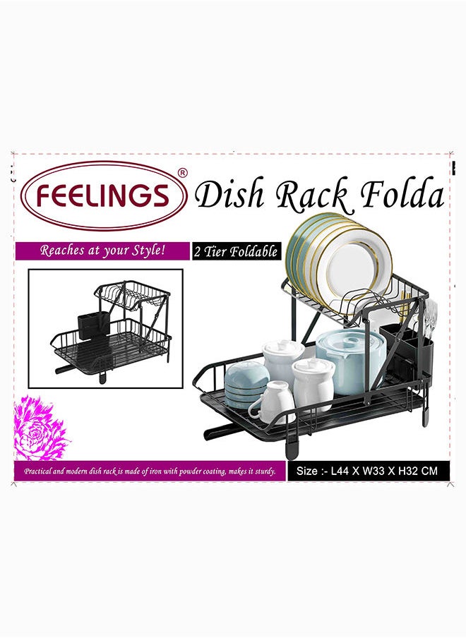 Feelings حامل الصحون القابل للطي 2 طبقة 44×33×32 سم  - Image 5