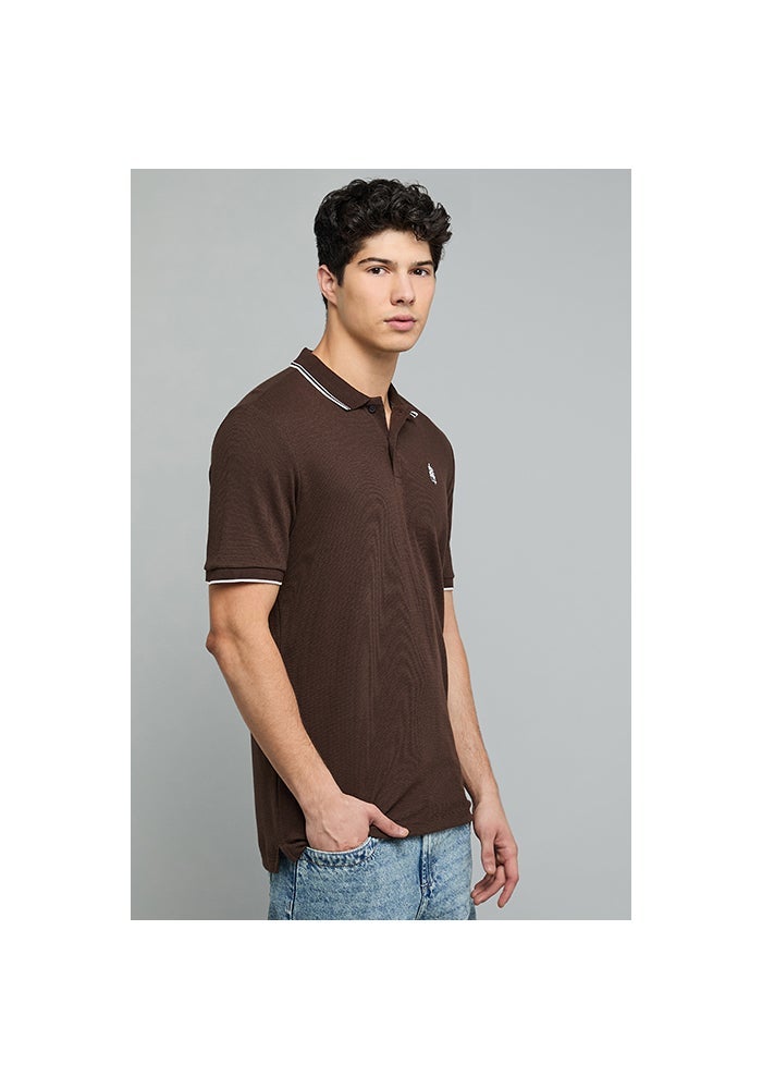 R&B Logo Detail Polo T-Shirt with Short Sleeves - Image 5