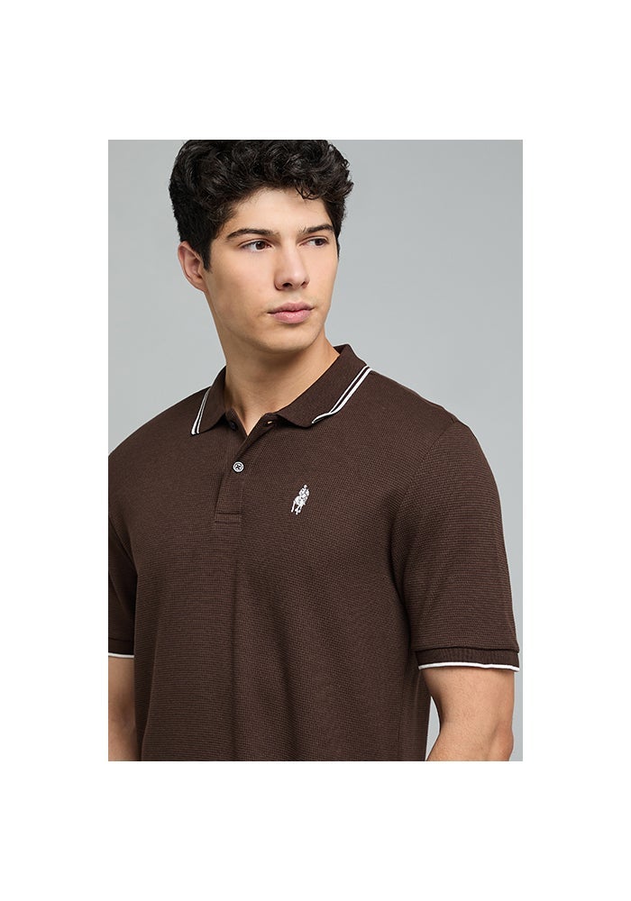 R&B Logo Detail Polo T-Shirt with Short Sleeves - Image 3