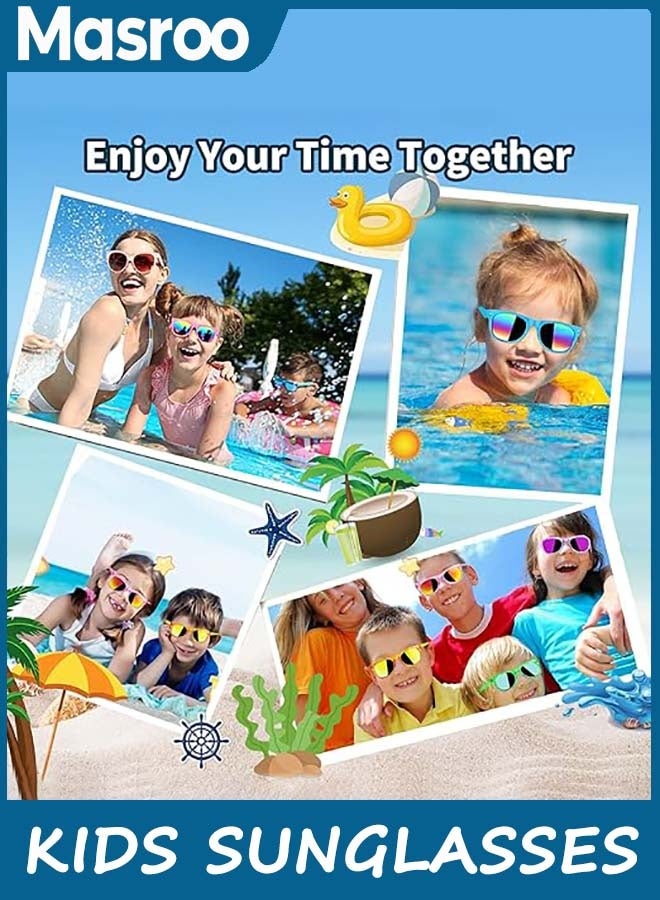 Masroo Kids Sunglasses Bulk Party Favors - 24 Packs Boys Girls Sunglasses for Kids Age 3-8 with UV 400 Protection, Neon Sunglasses for Kids Party - Image 5