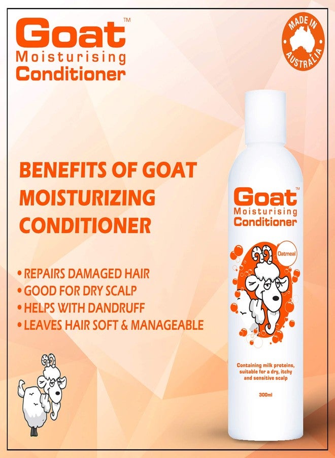 Goat Moisturizing Hair Conditioner Enriched Natural Ingredients For Soft, Vibrant And Shiny. Hair, Nourishes Scalp And Hair, Unisex Suitable For Dry, Itchy Or Sensitive Scalp 300ml Made In Australia (Oatmeal) - Image 4