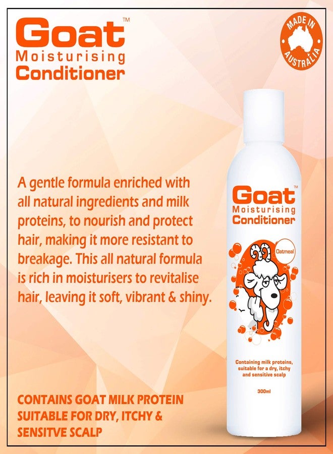 Goat Moisturizing Hair Conditioner Enriched Natural Ingredients For Soft, Vibrant And Shiny. Hair, Nourishes Scalp And Hair, Unisex Suitable For Dry, Itchy Or Sensitive Scalp 300ml Made In Australia (Oatmeal) - Image 2