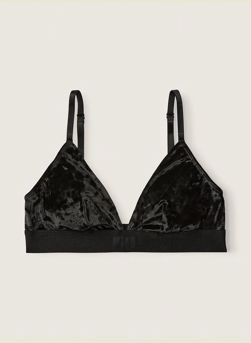PINK Velvet Triangle Bralette