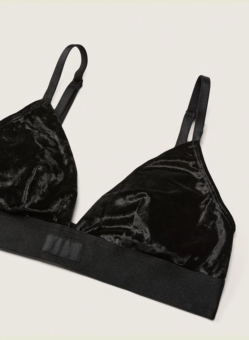 PINK Velvet Triangle Bralette