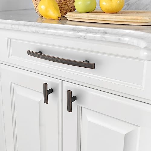 Amerdeco 10 Pack Oil Rubbed Bronze Cabinet Knobs Single Hole Cabinet Handles 2 Inch Solid Zinc Alloy Cupboard Drawer Knobs Kitchen Cabinet Knobs T Bar Hardware ZH0003ORBK - Image 3