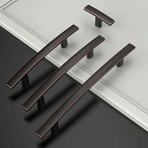 Amerdeco 10 Pack Oil Rubbed Bronze Cabinet Knobs Single Hole Cabinet Handles 2 Inch Solid Zinc Alloy Cupboard Drawer Knobs Kitchen Cabinet Knobs T Bar Hardware ZH0003ORBK - Image 2