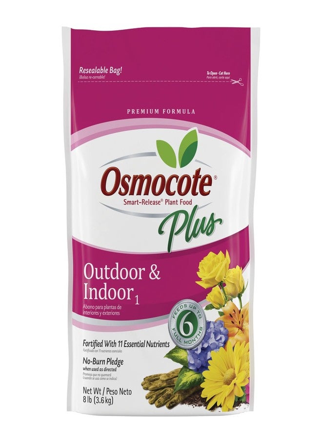 Osmocote Smart-Release Plant Food Plus Outdoor & Indoor₁, Granular Fertilizer with 11 Essential Nutrients, 8 lbs. - Image 1