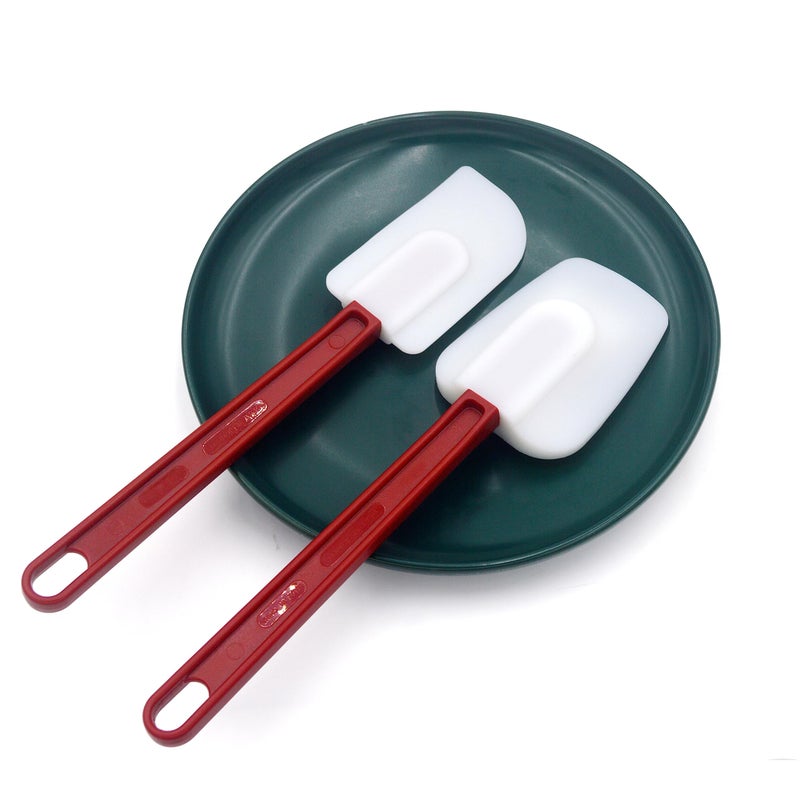 heffiso Silicone Rubber Spatula Set Of 3  High Heat  Commercial (2 Spoonula + 1 Scraper  9.5 Inches) - Image 5