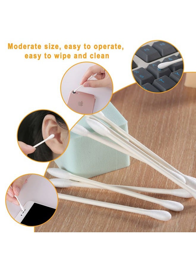 KRIZJUES Cotton Swabs, Individually Wrapped Cotton Buds, 400 Count Biodegradable Cotton Tip Applicator Suitable for Ear, Beauty Care, Cleaning, Make-up（Round and Pointed Shape Cotton Heads） - Image 5