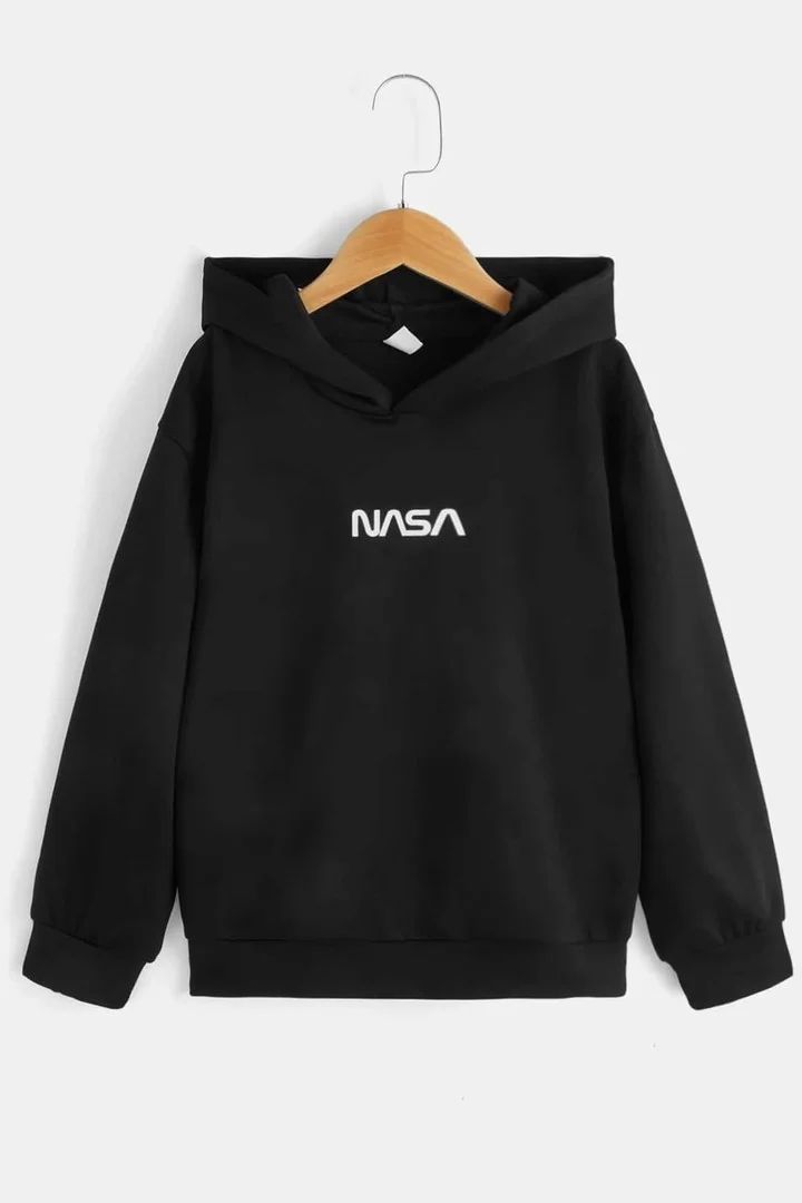 ONLYTRENDWEAR Kids Nasa Printed Sweatshirt 3-4 Years Old Black