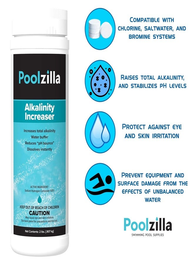 Poolzilla 2lb Pool Alkalinity Increaser: Restore pH Balance and Enhance Water Clarity for Crystal-Clear Swimming, Instantly Dissolves for Fast-Acting Performance - Image 3