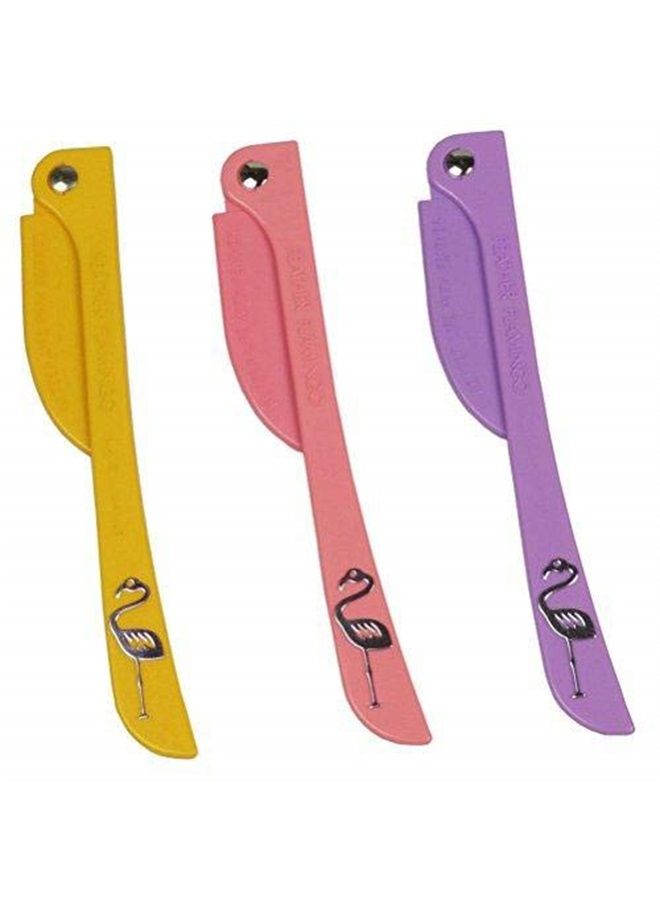 Flamingo Feather Flamingo Facial Touch-up Razor (3 Razors X 3 Pack)