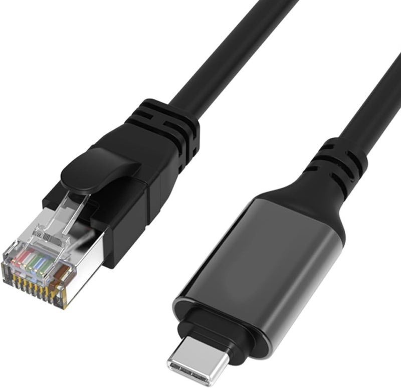 محول شبكة إيثرنت جيجابت RJ45 مع واجهات USB C بسرعة نقل بيانات 1000 ميجابت لأجهزة الكمبيوتر المحمولة والراوترات - Image 1