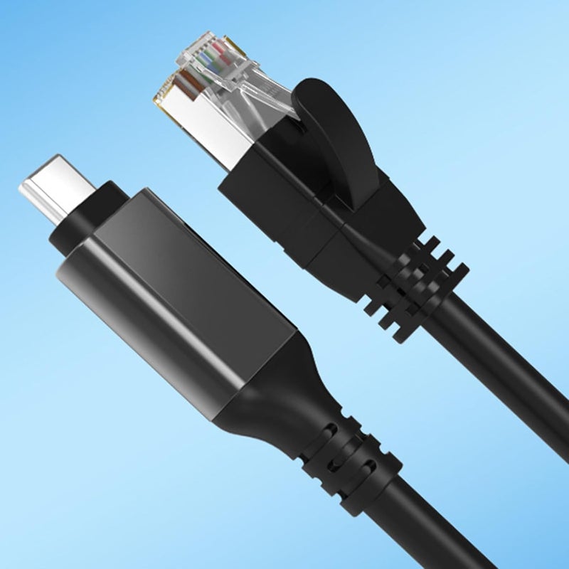 محول شبكة إيثرنت جيجابت RJ45 مع واجهات USB C بسرعة نقل بيانات 1000 ميجابت لأجهزة الكمبيوتر المحمولة والراوترات - Image 5