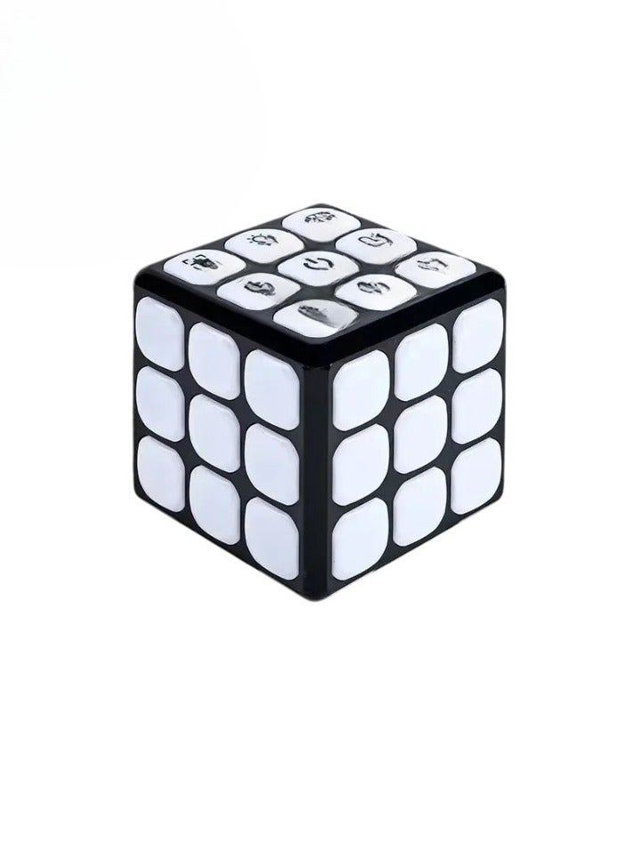 Smart Voice Cube, Magic Electronic Flashing Cube, Safe And Durable Kids Intelligence Developing Toys, Magnetic Memory Brain Game Toy For Children, (1pc, Black And White)  - Image 1