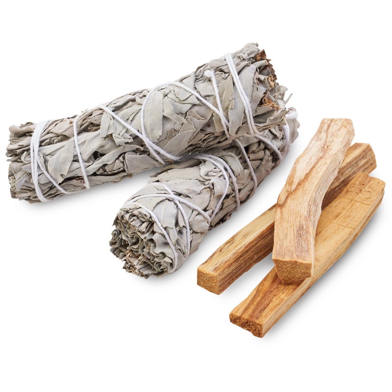 JL Local Smudge Kit Refill - White Sage & Palo Santo for Smudging, Healing, Smoke Cleansing, Meditating & Incense (Sage & Palo Refill) - Image 1