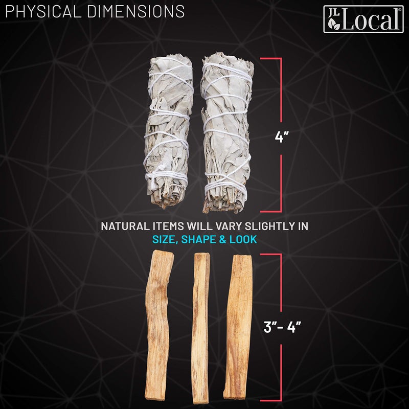 JL Local Smudge Kit Refill - White Sage & Palo Santo for Smudging, Healing, Smoke Cleansing, Meditating & Incense (Sage & Palo Refill) - Image 3