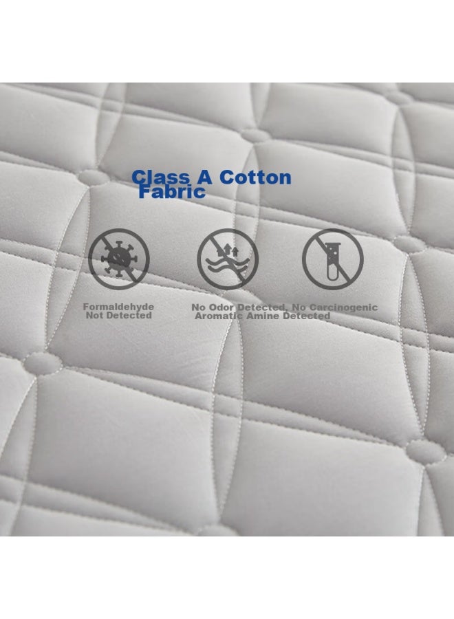 MLILY Mengbaihe Cotton Bed Sheet, Thickened Quilted Cotton Bed Cover, 100% Pure Cotton Bed Sheet, Mattress Protector, 150*200cm - Image 1