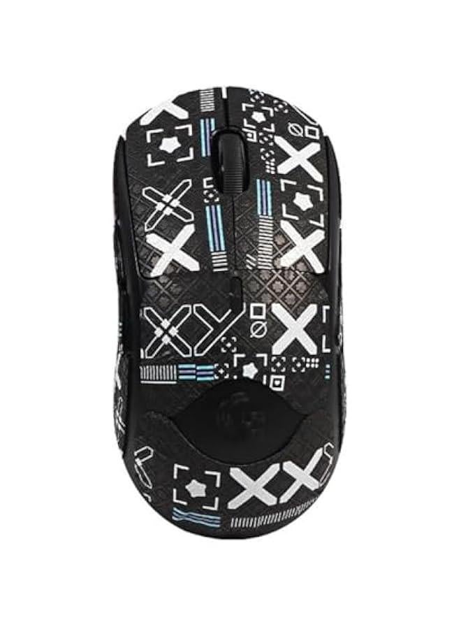 Anti Slip Mouse Tape Compatible with G PRO X Superlight Wireless Gaming Mouse, Sweat Absorption Mouse Sticker (Printed pattern black)