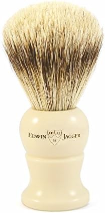 Edwin Jagger Ivory Shaving Brush Super Badger