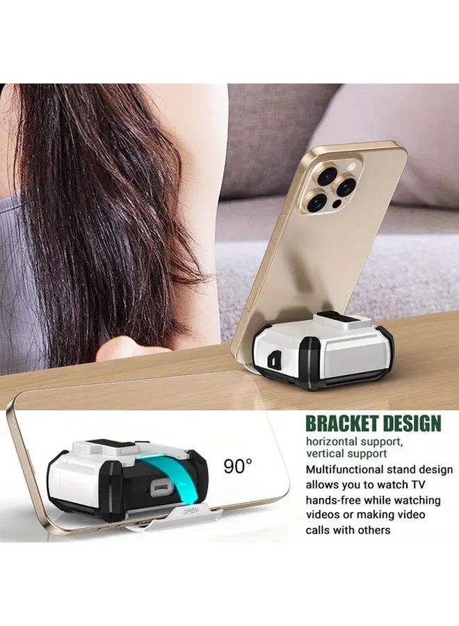 White Protective Case For Airpods 4 Wireless Earbuds Shockproof Soft Shell Cover With Hook - Image 3