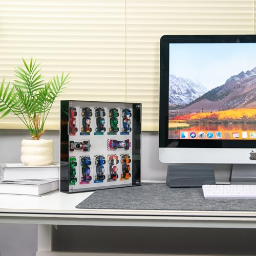 WETCEAOM Display Wallboard Compatible with Lego 7104966796 Race Cars Display Frame Compatible with Lego Car Wall Mount Display Lover Models not Included Size 10631063197 inches White - Image 5