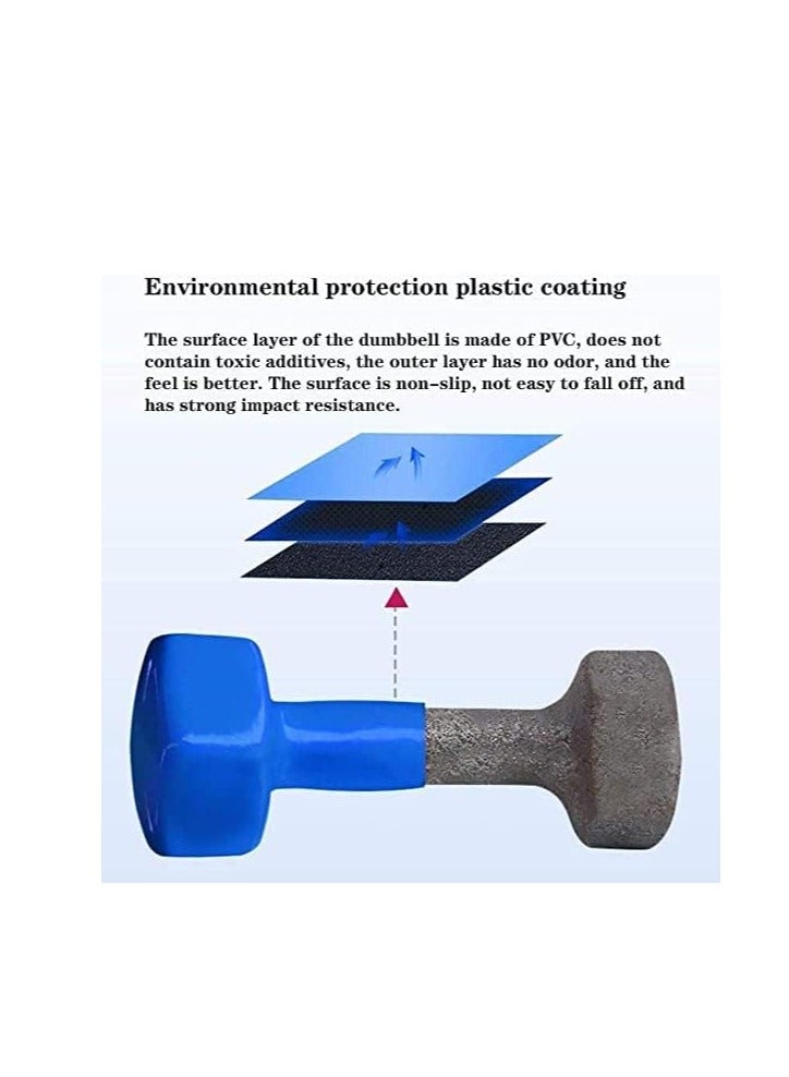 في سبورت دمبل حديد مطلي بالفينيل بوزن 2 كجم ، مجموعه من قطعتين ، من في سبورت - Image 3