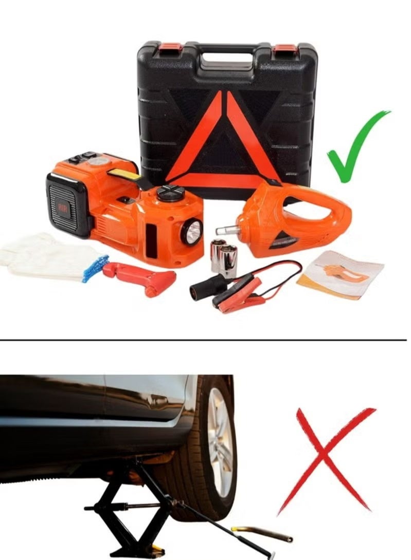 12V 5 ton car electro-hydraulic jack set with air pump multi-function 5 in 1 suitable for all car models - Image 4