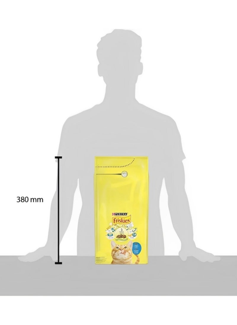 PURINA Purina Friskies Cat Dry Food With Salmon And Vegetables Complete & Balanced Nutrition 2Kg  - Image 3