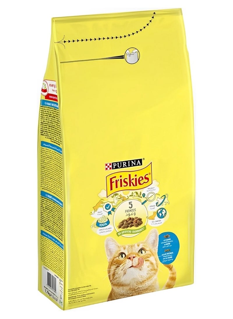 PURINA Purina Friskies Cat Dry Food With Salmon And Vegetables Complete & Balanced Nutrition 2Kg  - Image 4