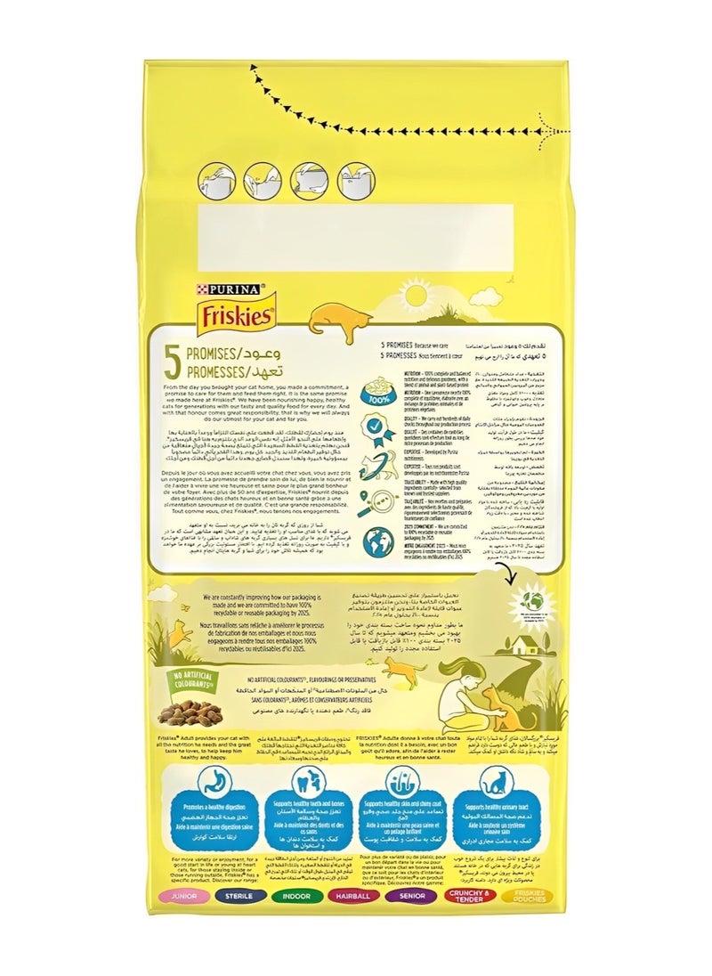 PURINA Purina Friskies Cat Dry Food With Salmon And Vegetables Complete & Balanced Nutrition 2Kg  - Image 2
