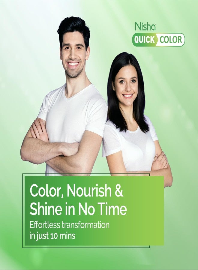 نيشا صبغة شعر نيشا للنساء والرجال - أسود طبيعي 1.0، صبغة شعر دائمة، لون سريع في 10 دقائق، عبوة 30 غرام، مع زيت الأفوكادو والزيتون والأرغان، تغطية كاملة للشعر الأبيض، خالية من الأمونيا، لون يدوم طويلاً (عبوة من 10 أكياس) - Image 2