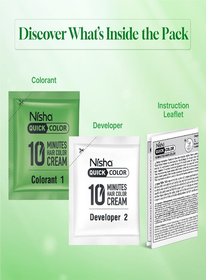 نيشا صبغة شعر نيشا للنساء والرجال - أسود طبيعي 1.0، صبغة شعر دائمة، لون سريع في 10 دقائق، عبوة 30 غرام، مع زيت الأفوكادو والزيتون والأرغان، تغطية كاملة للشعر الأبيض، خالية من الأمونيا، لون يدوم طويلاً (عبوة من 10 أكياس) - Image 4