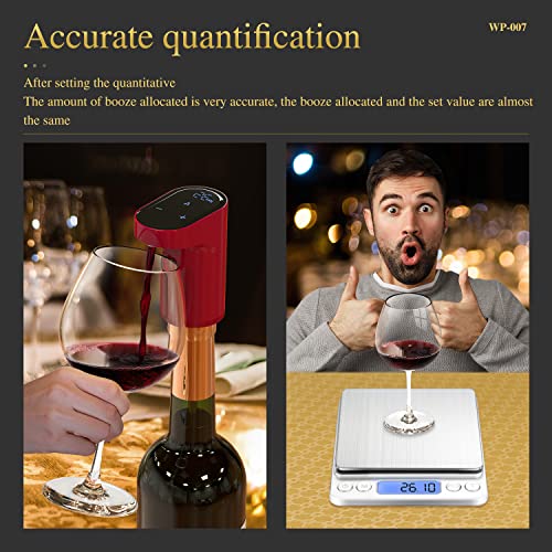 Redsack Plastic Quantified Electric Pouring Wine Aerator Compact Poured Wine With Adjustable Dosing - Automatic Drink Pouring For All Bottle Sizes - User-Friendly Design, 30 Liters - Image 3